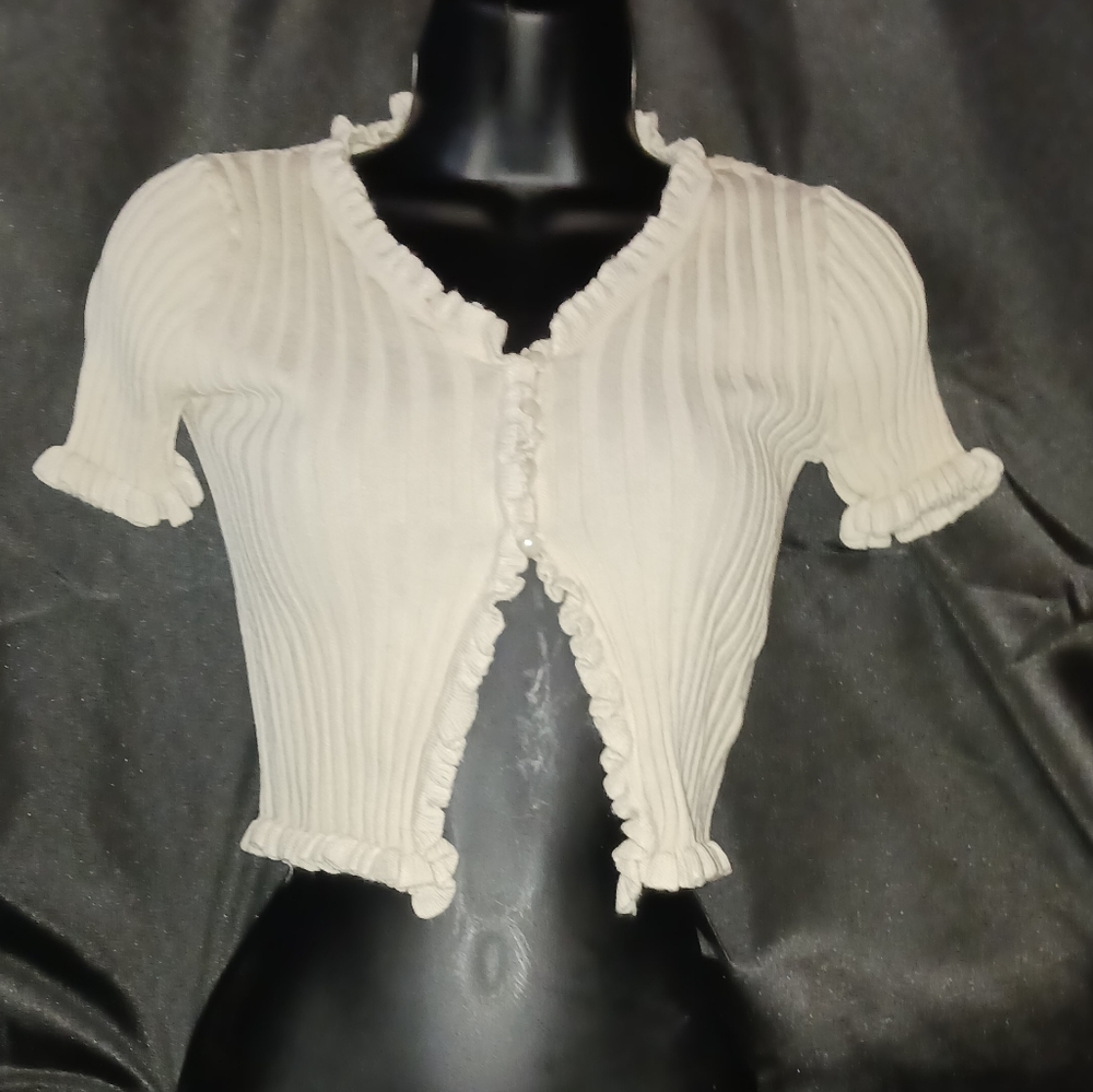 Cropped ribbed top